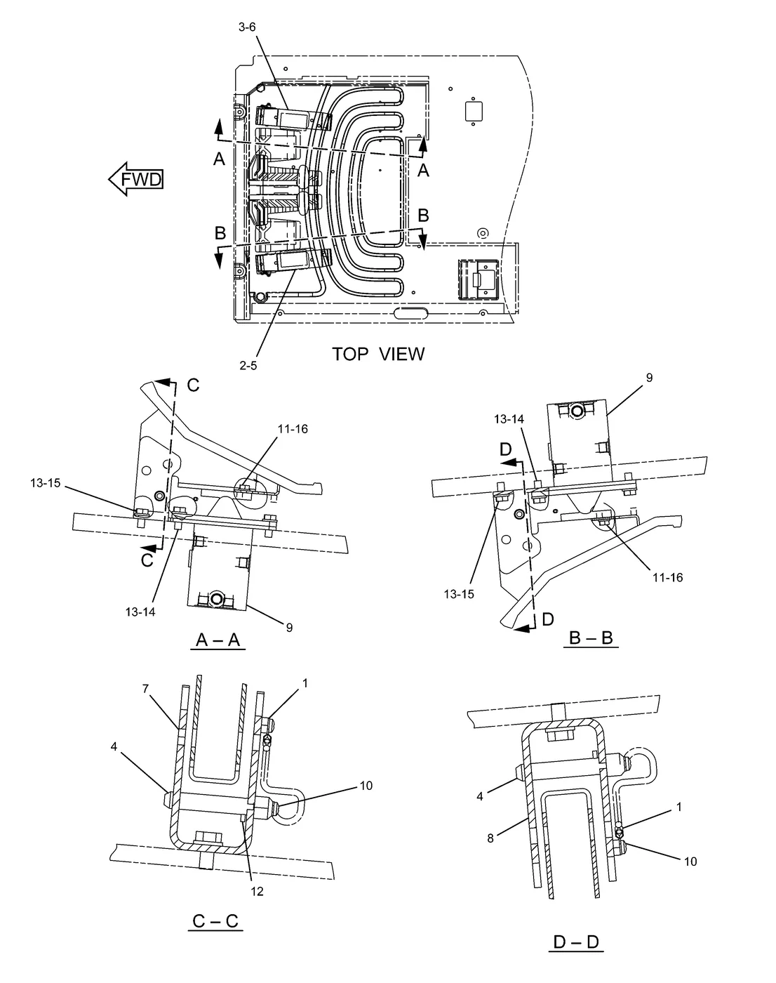 330D · HYDRAULIC SYSTEM · 285-1537 CAT parts diagram