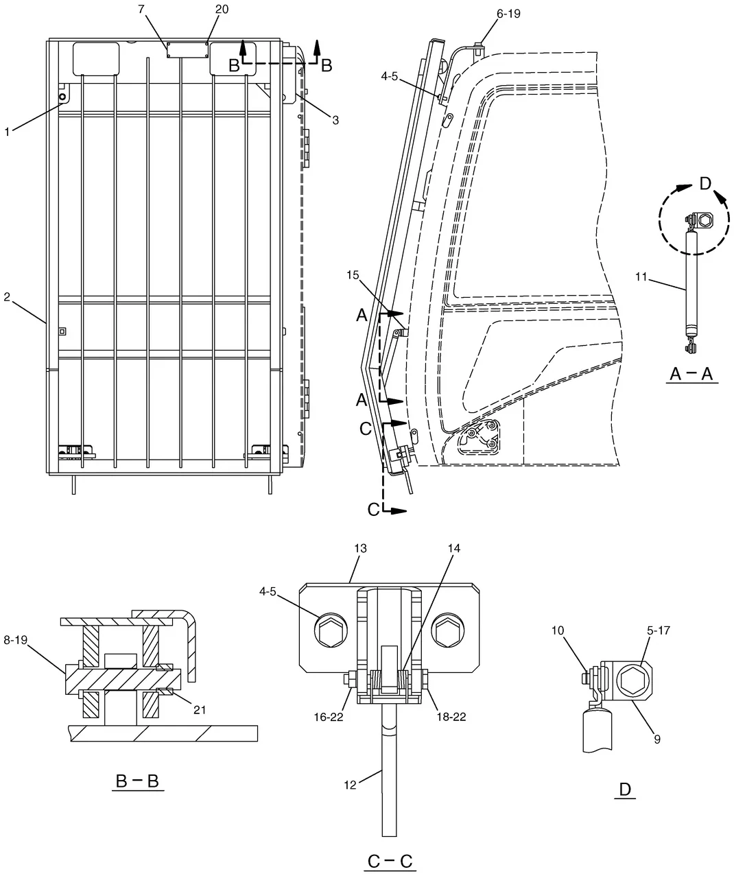 330D · OPERATOR STATION · 171-7485 CAT parts diagram