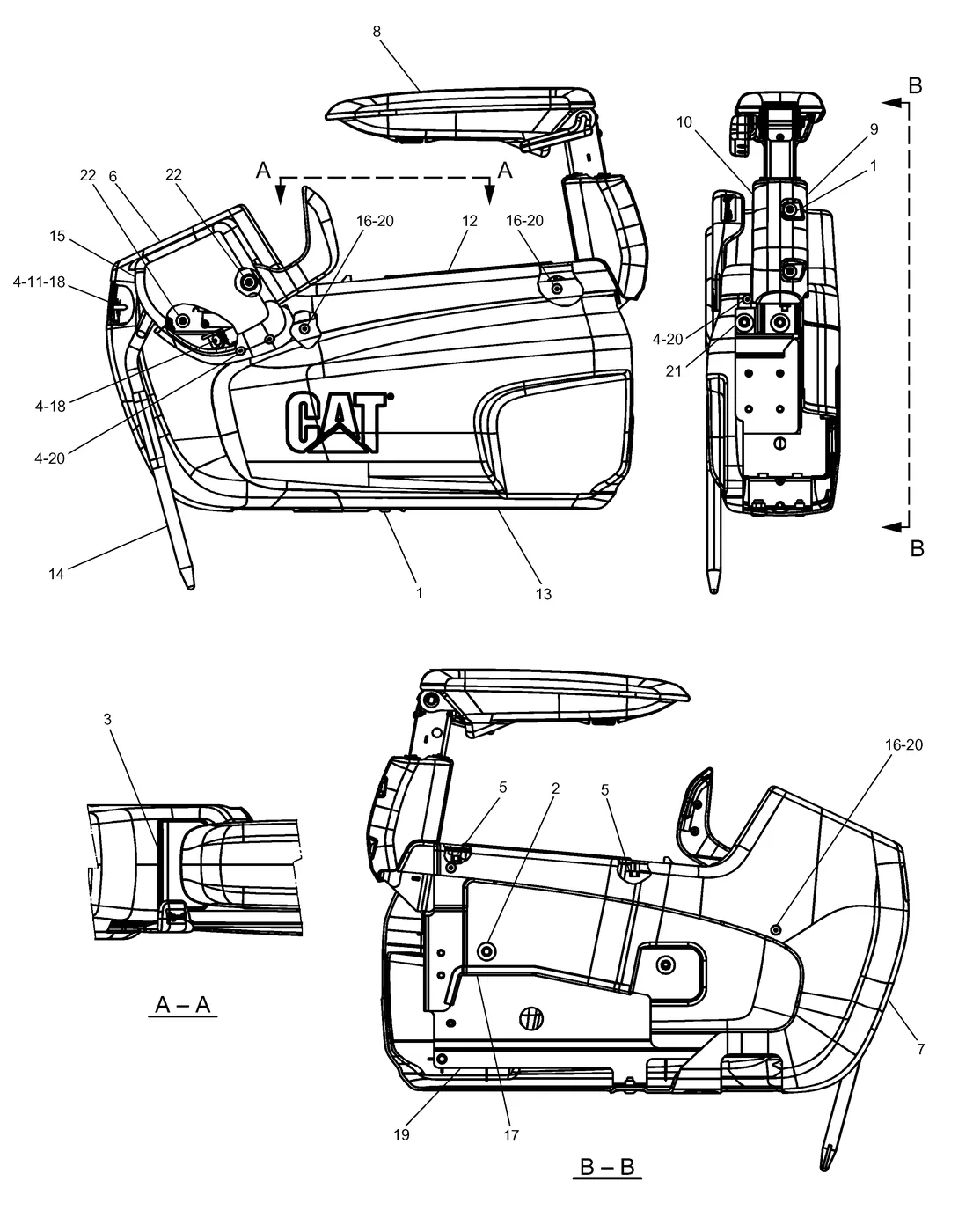 330D · OPERATOR STATION · 240-5063 CAT parts diagram