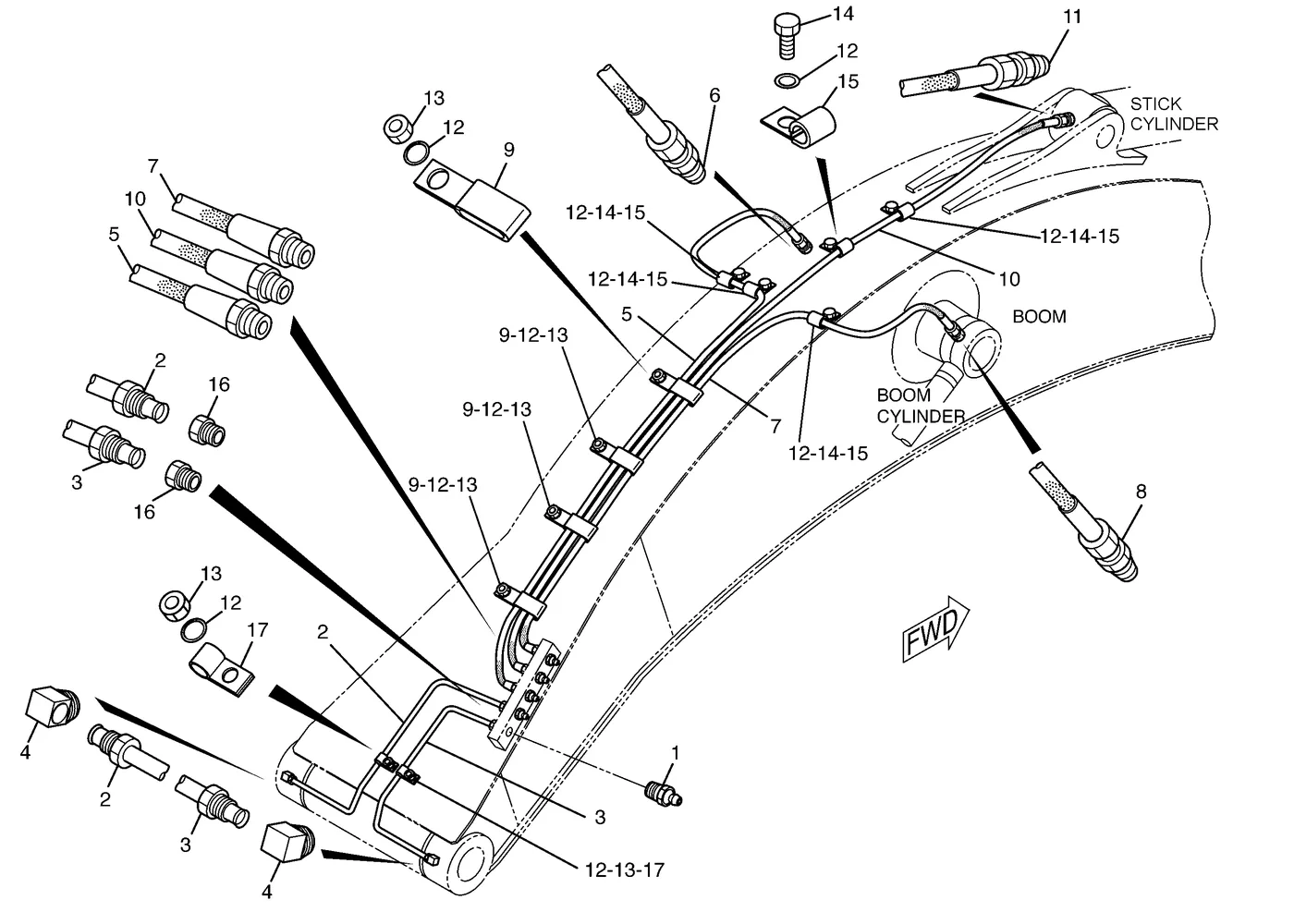 330D · IMPLEMENTS · 229-8041 CAT parts diagram