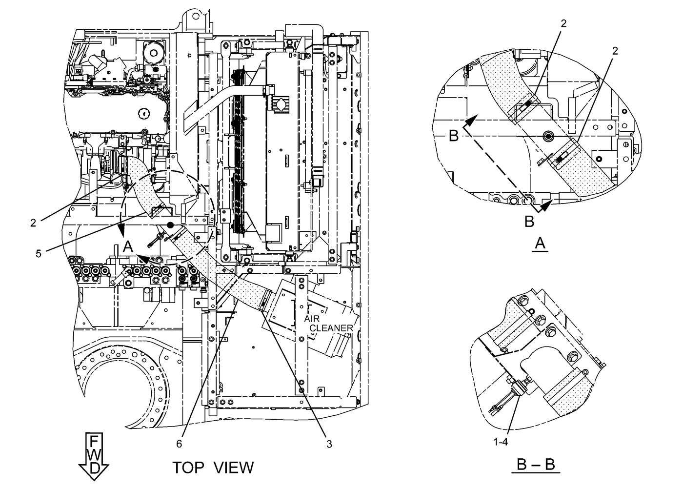 330D · AIR INLET AND EXHAUST SYSTEM · 250-7700 CAT parts diagram