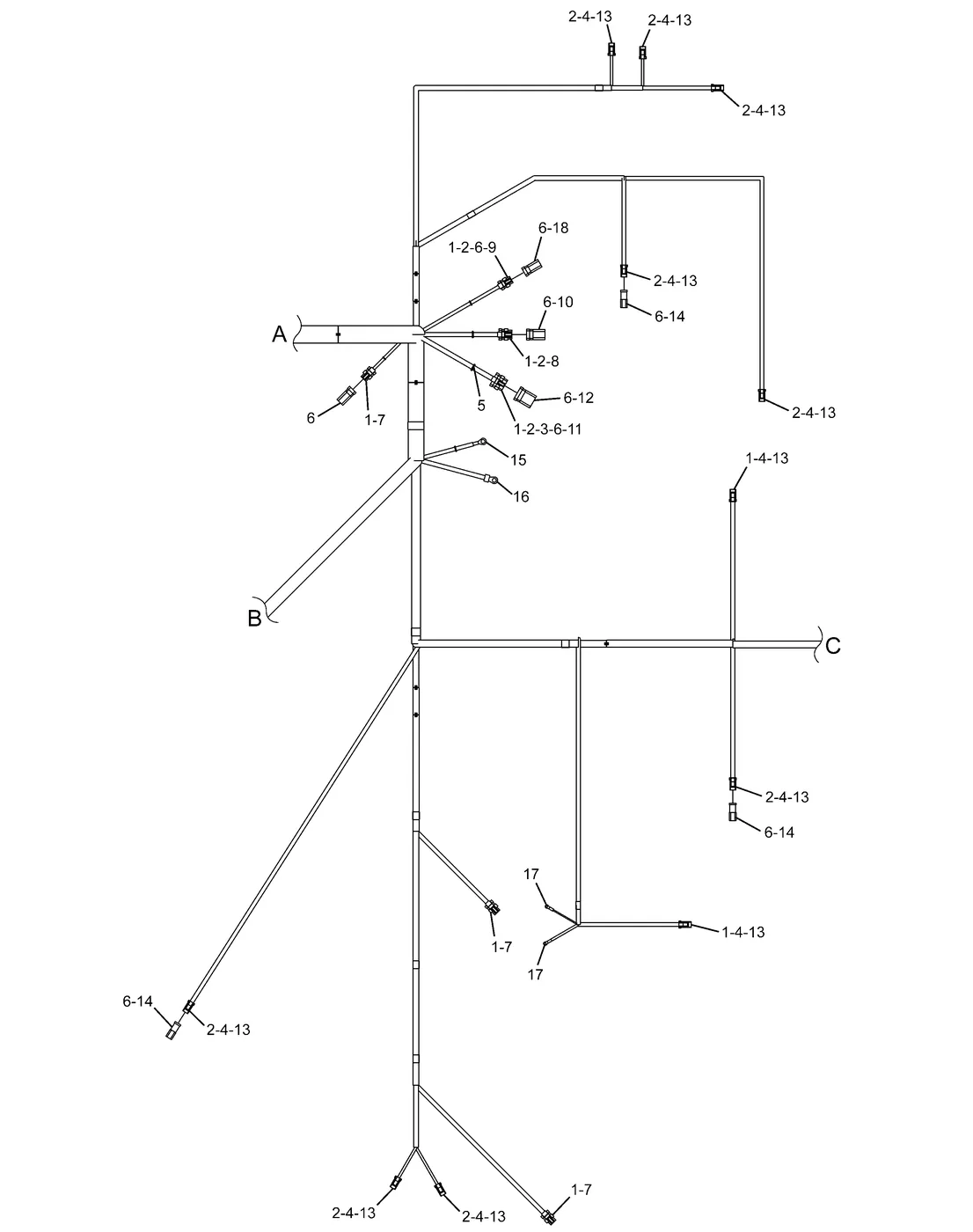 330D · ELECTRICAL AND STARTING SYSTEM · 251-0618 CAT parts diagram