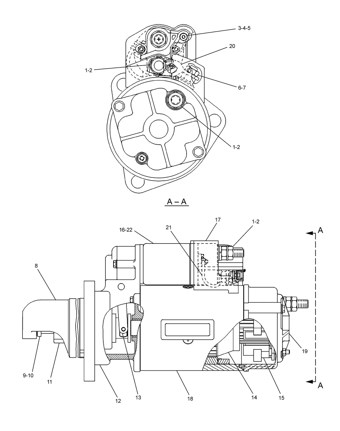330D · ELECTRICAL AND STARTING SYSTEM · 207-1556 CAT parts diagram