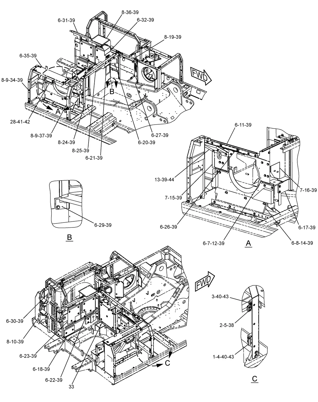 330D · POWER TRAIN · 227-6196 CAT parts diagram