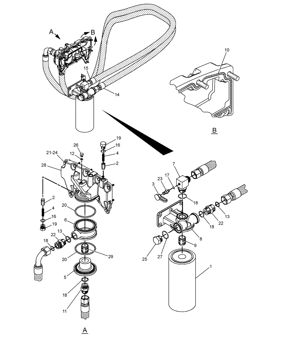 330D · LUBRICATION SYSTEM · 187-0474 CAT parts diagram