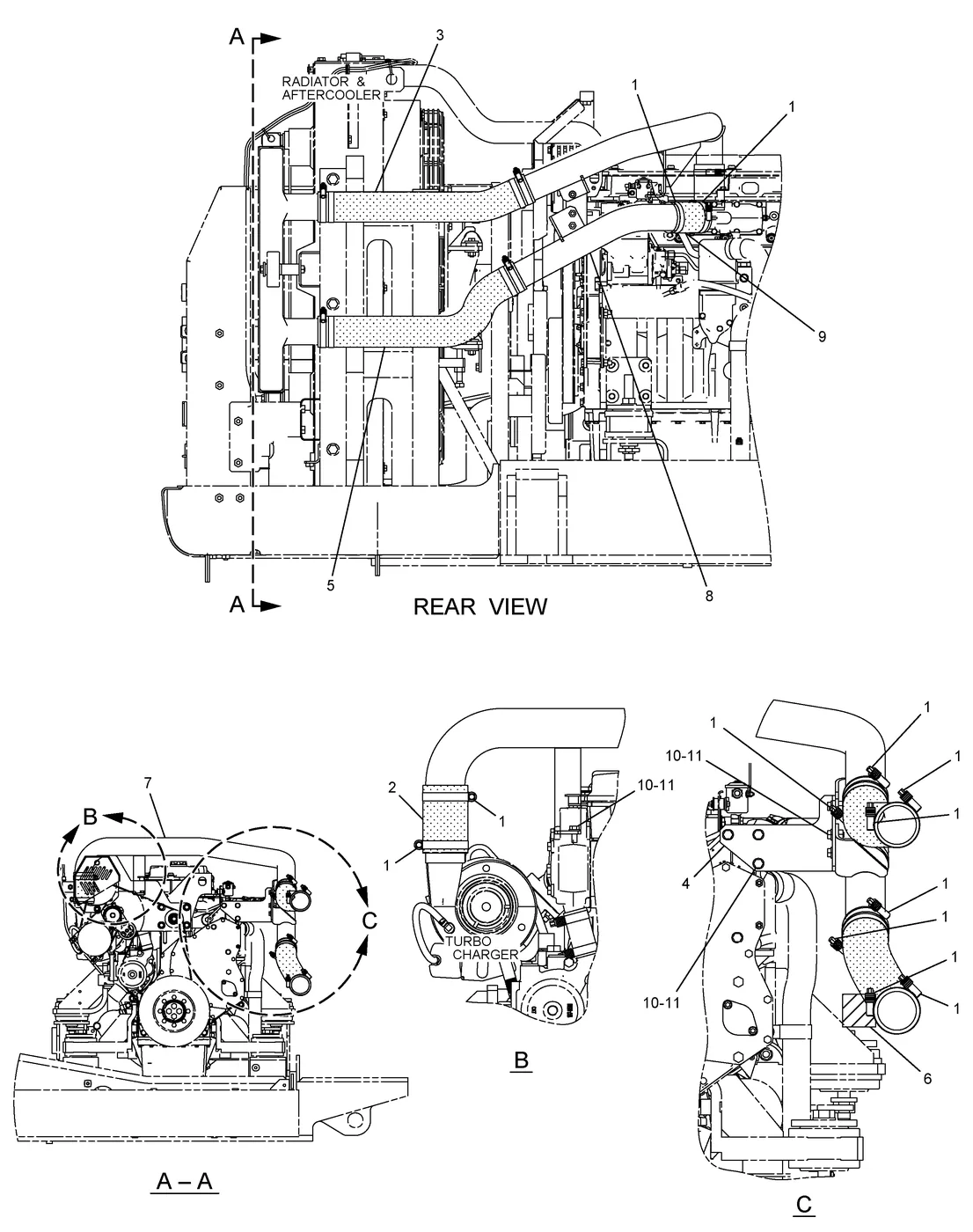 330D · COOLING SYSTEM · 230-2898 CAT parts diagram