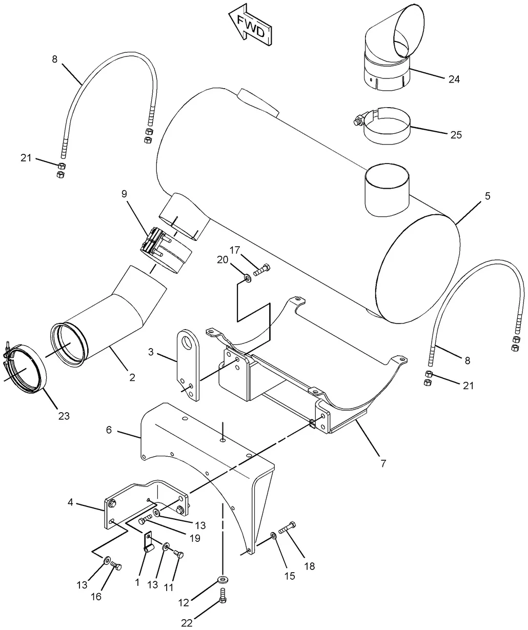 336D · AIR INLET AND EXHAUST SYSTEM · 222-8300 CAT parts diagram