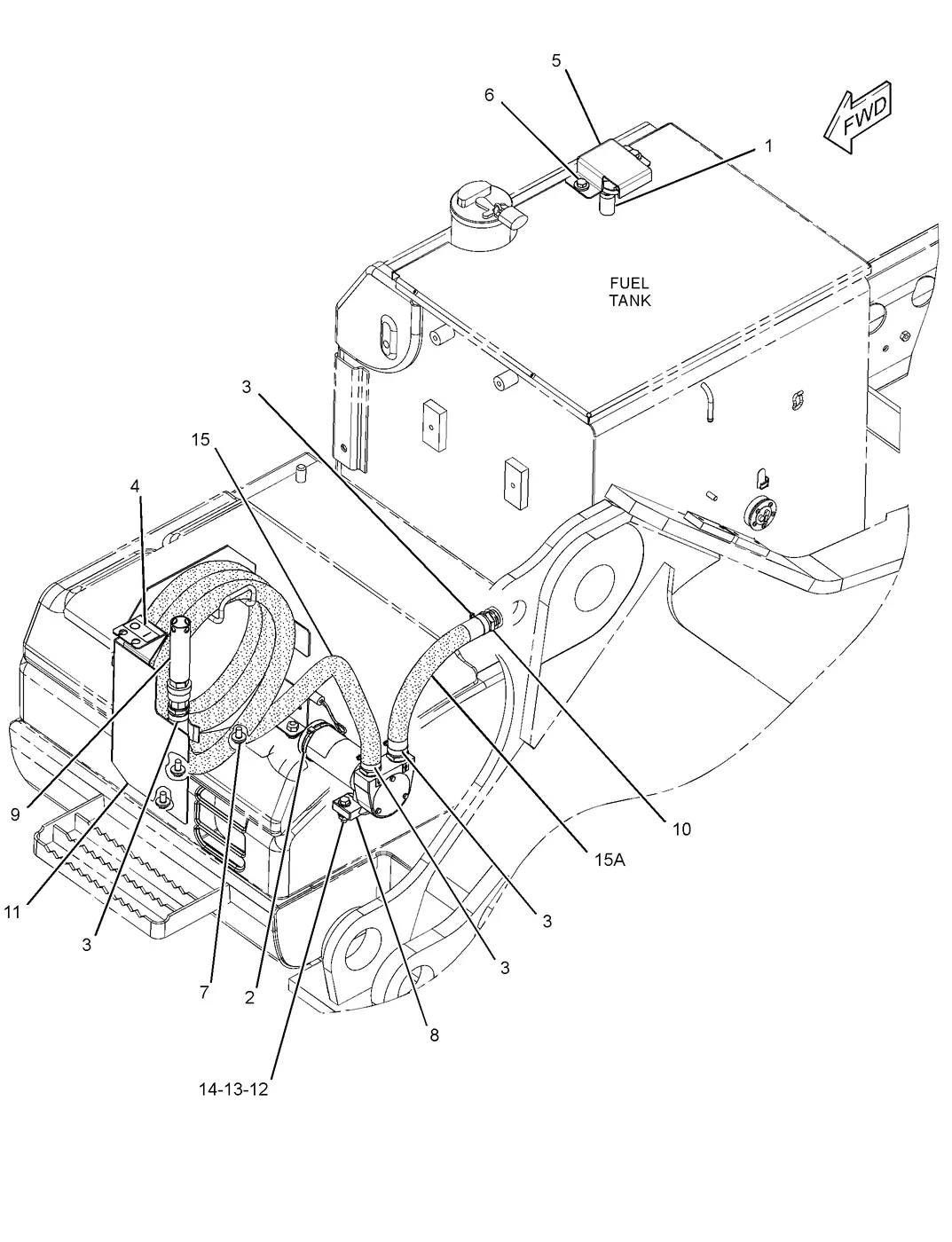 336D · FUEL SYSTEM · 229-1785 CAT parts diagram
