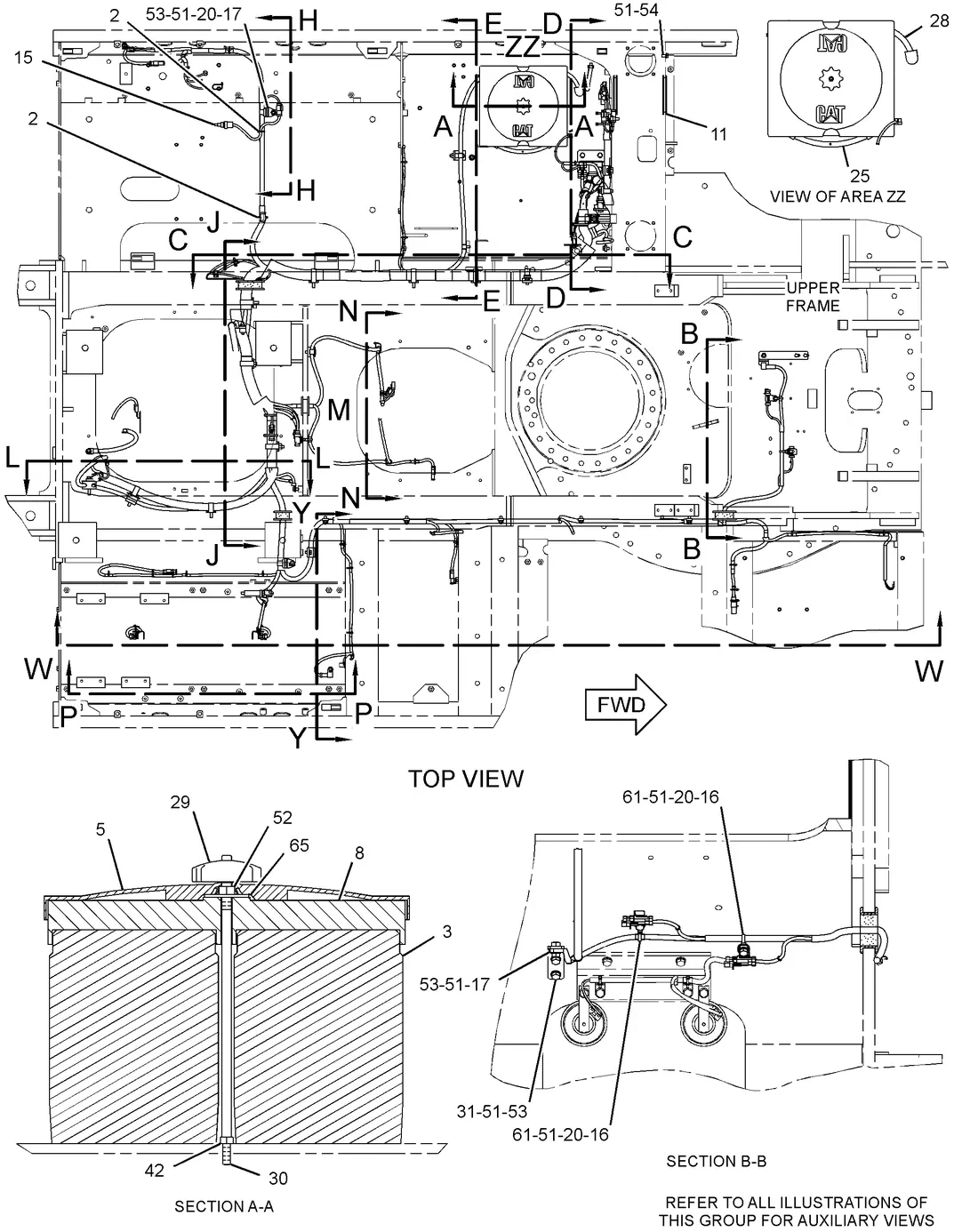 336D · ELECTRICAL AND STARTING SYSTEM · 306-8527 CAT parts diagram