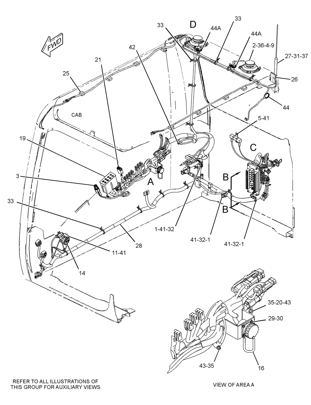 336D · ELECTRICAL AND STARTING SYSTEM · 251-0432 CAT parts diagram