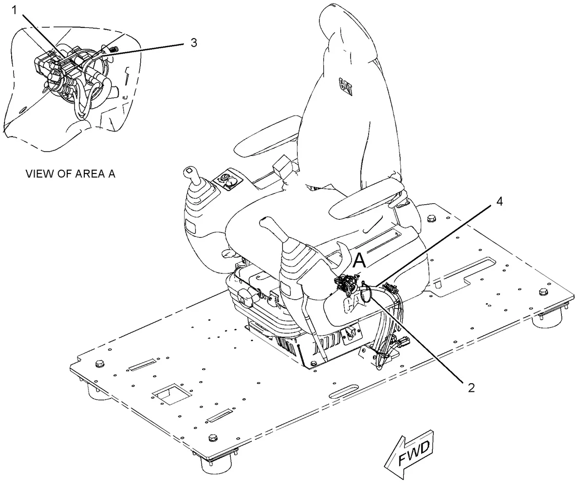 336D · ELECTRICAL AND STARTING SYSTEM · 231-1836 CAT parts diagram
