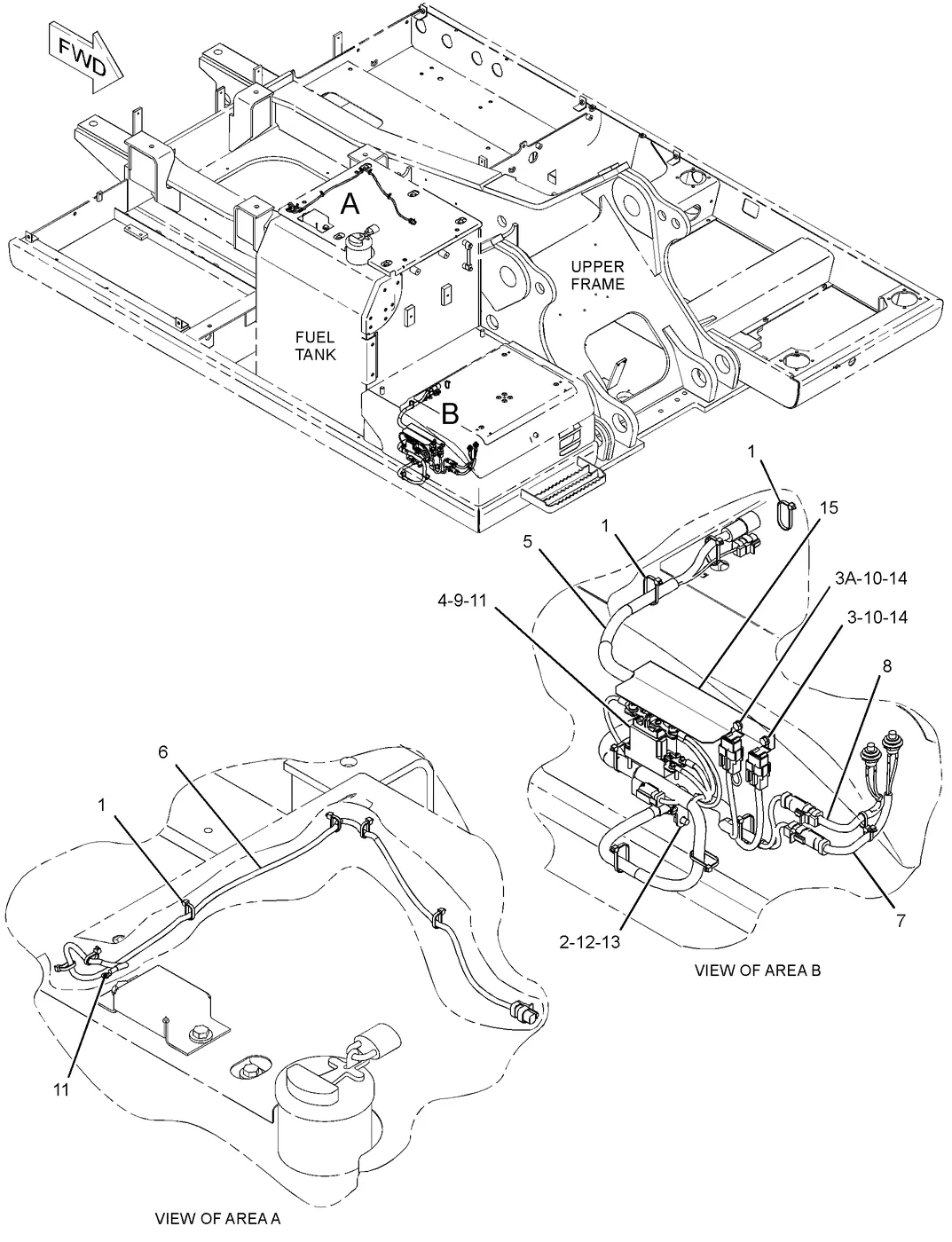 336D · ELECTRICAL AND STARTING SYSTEM · 238-1570 CAT parts diagram