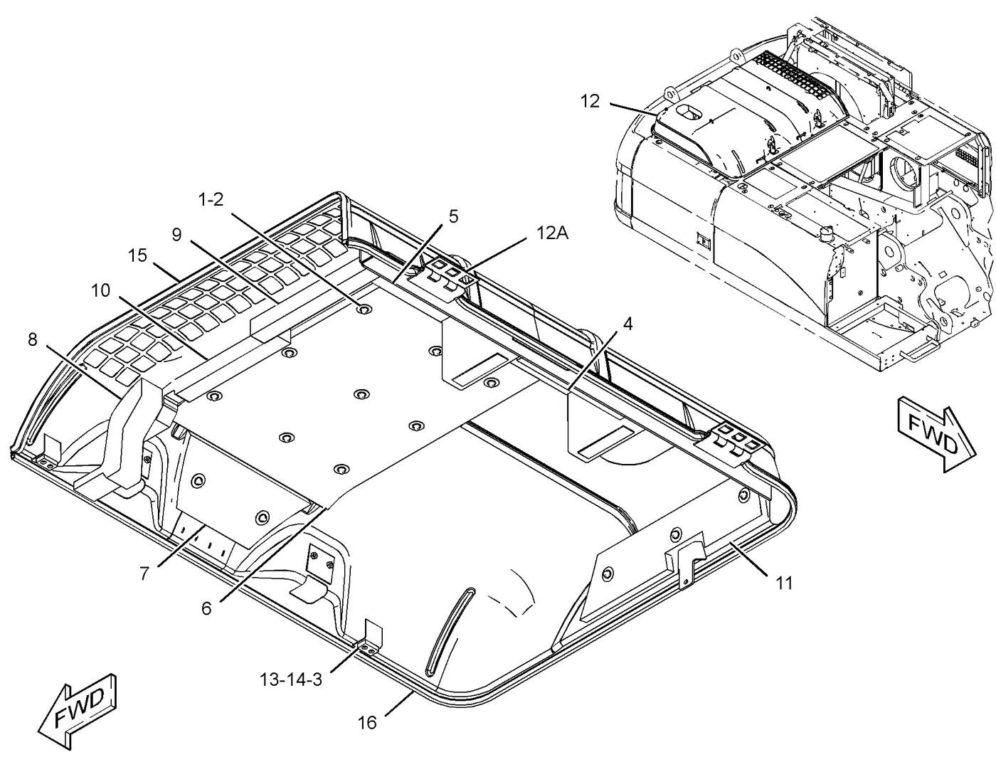336D · FRAME AND BODY · 289-6767 CAT parts diagram