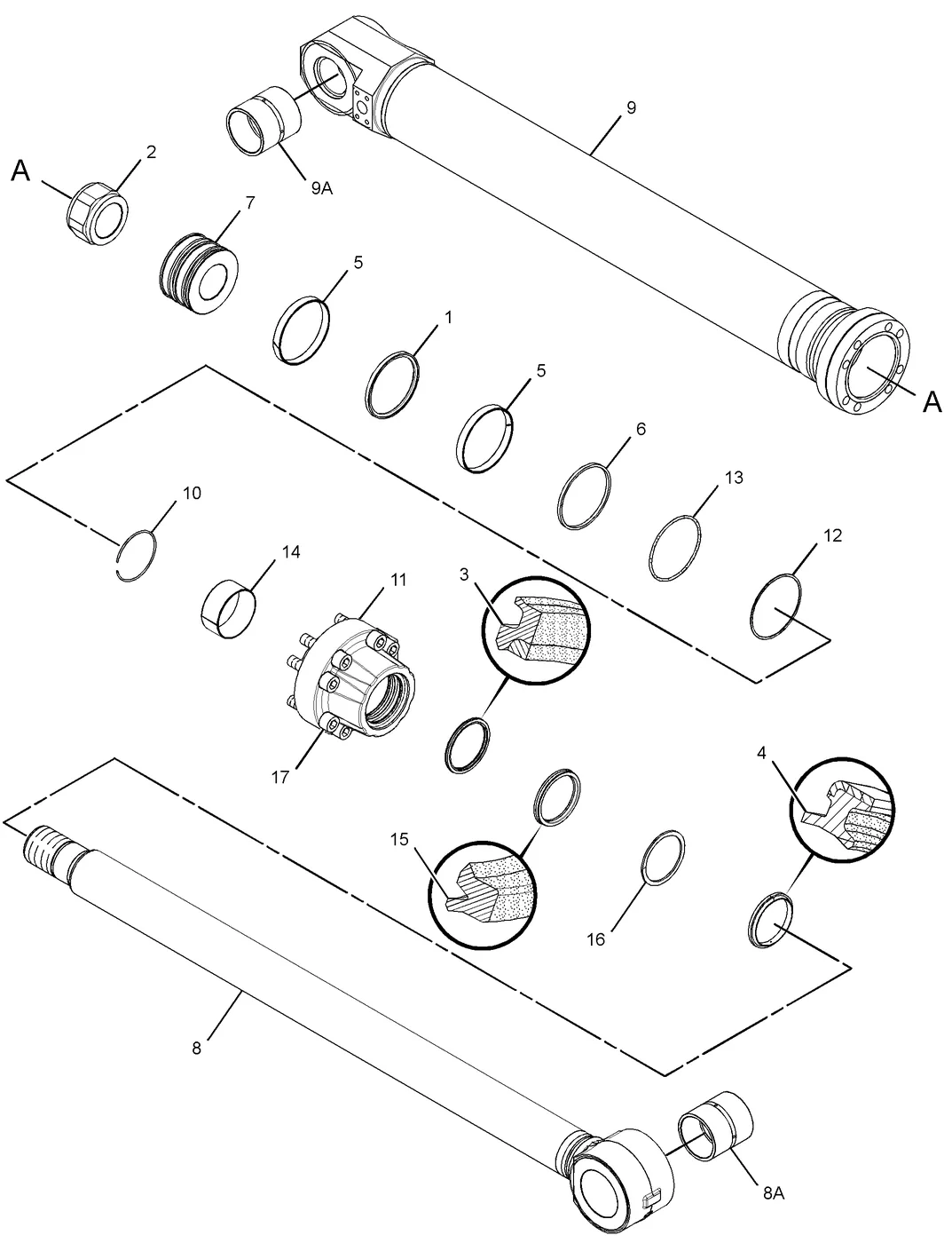 336D · UNDERCARRIAGE · 315-4463 CAT parts diagram