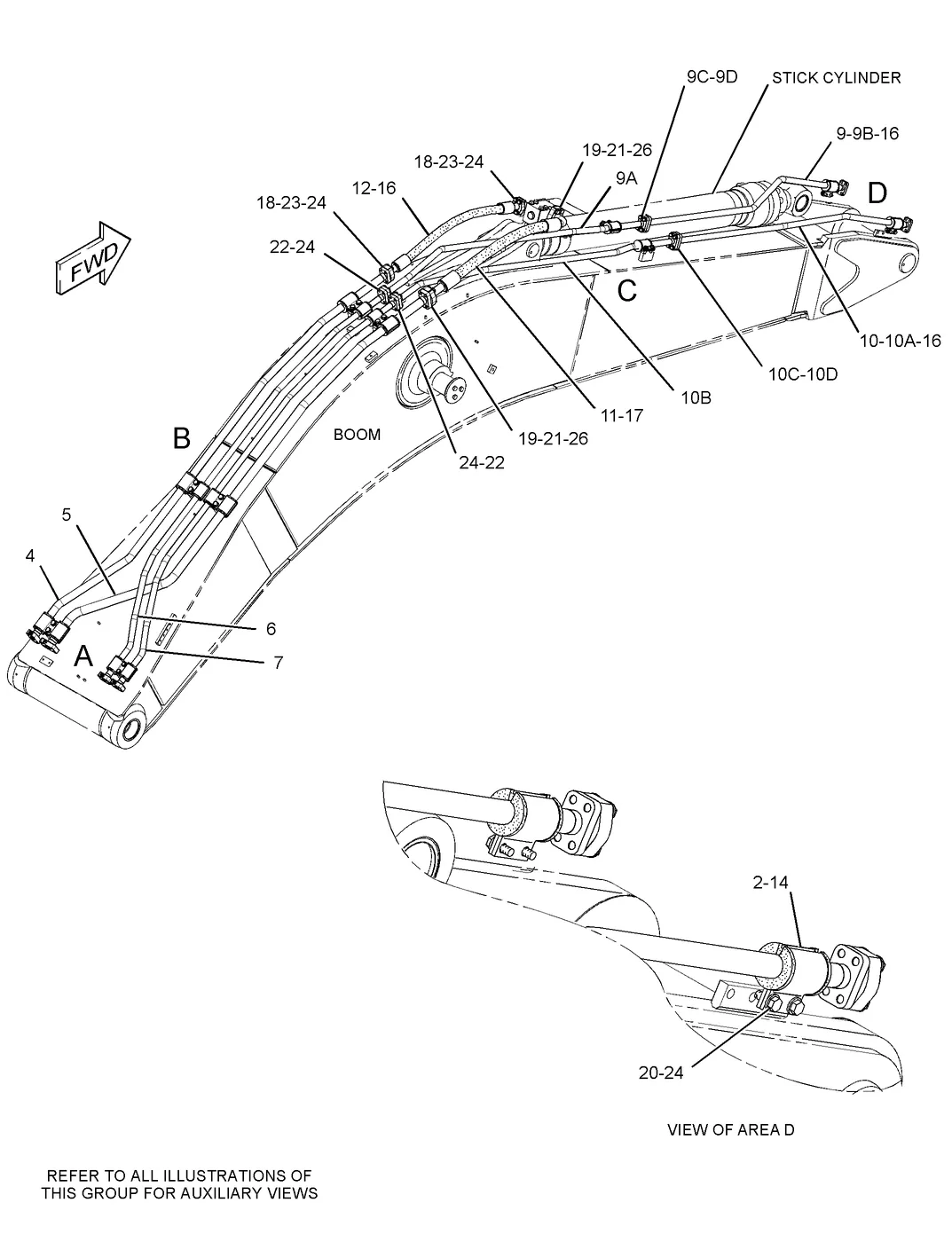336D · UNDERCARRIAGE · 260-7871 CAT parts diagram