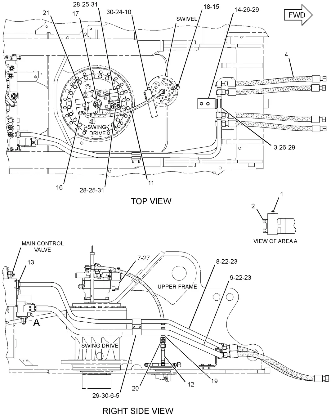 336D · UNDERCARRIAGE · 259-7407 CAT parts diagram