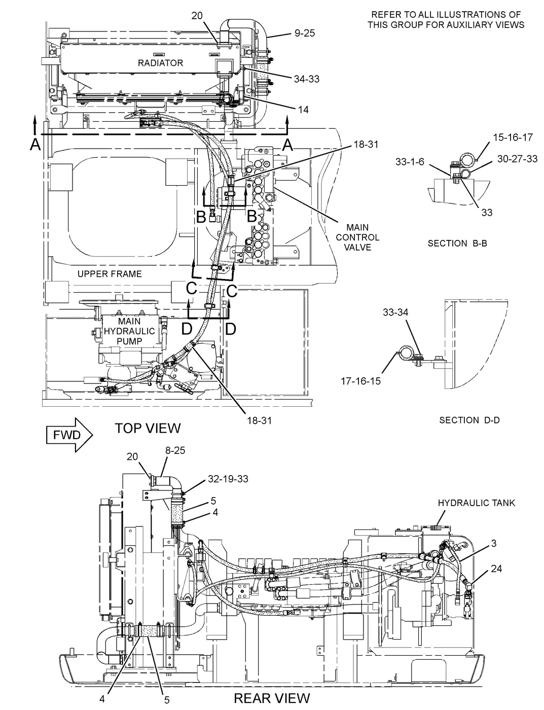 336D · UNDERCARRIAGE · 259-7407 CAT parts diagram