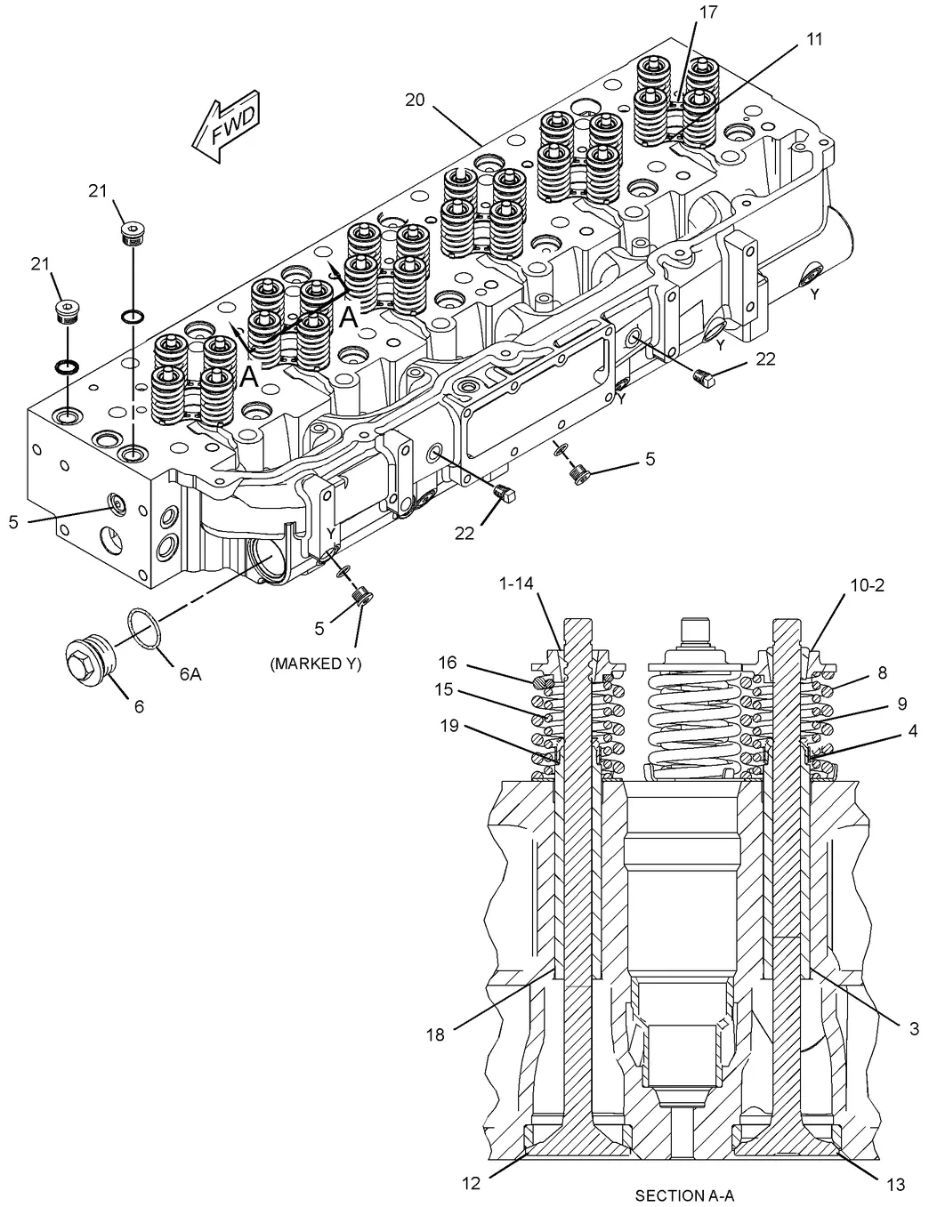 336D · BASIC ENGINE · 252-8439 CAT parts diagram