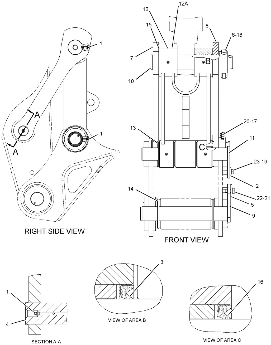 336D · IMPLEMENTS · 247-7384 CAT parts diagram