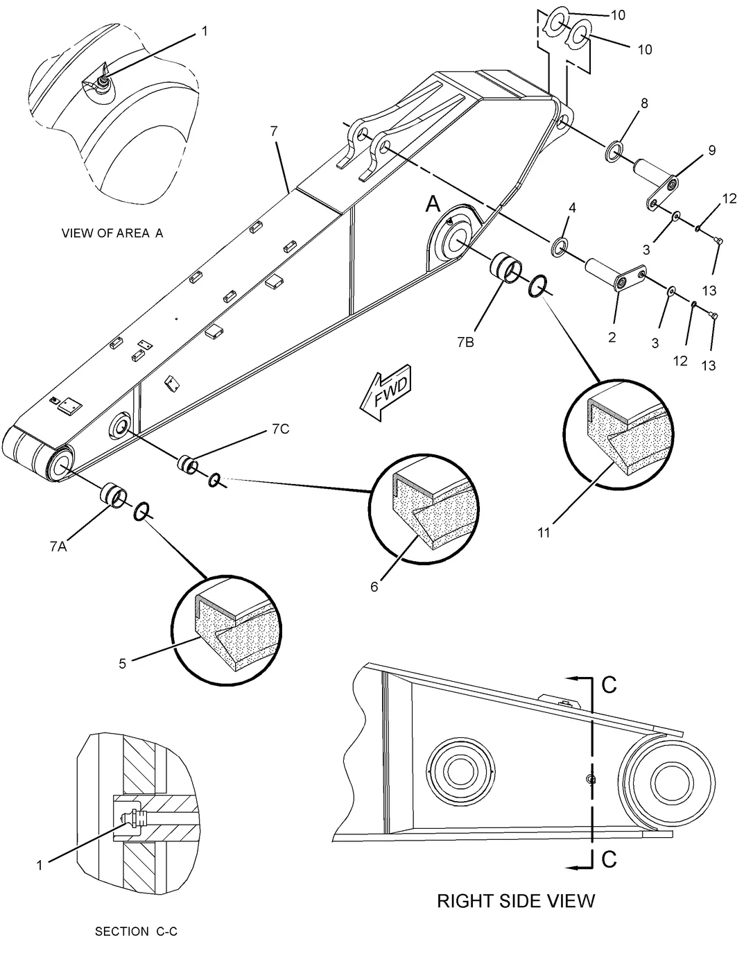 336D · IMPLEMENTS · 237-3208 CAT parts diagram