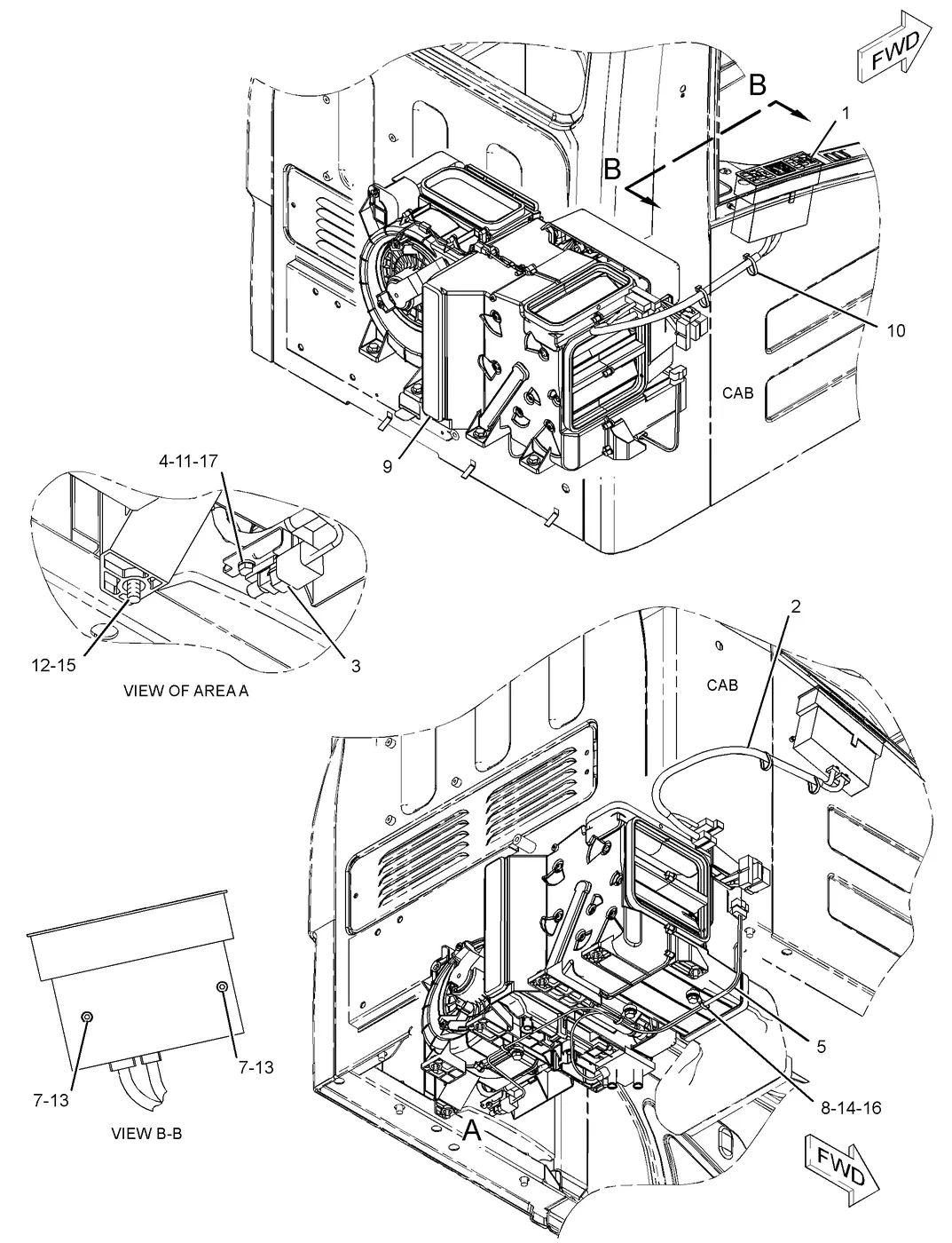 336D · OPERATOR STATION · 229-9080 CAT parts diagram