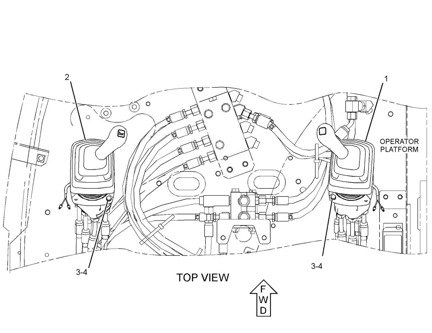 336D · OPERATOR STATION · 310-0078 CAT parts diagram