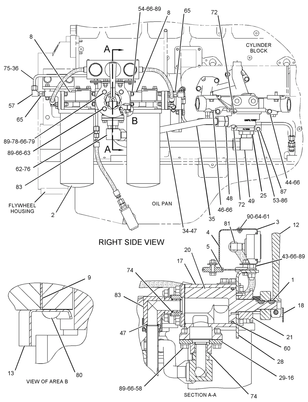 3406C · LUBRICATION SYSTEM · 267-5201 CAT parts diagram