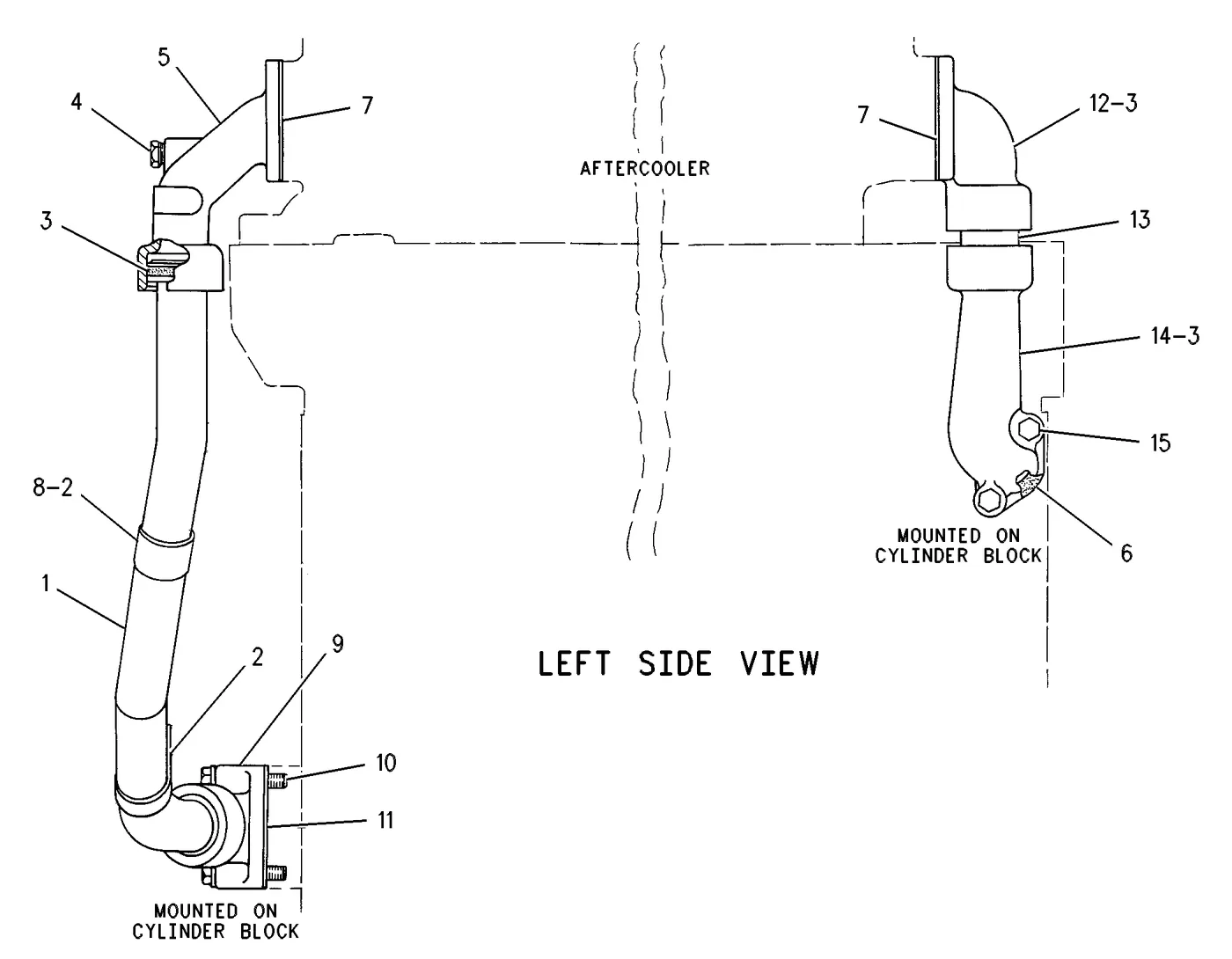 3406C · COOLING SYSTEM · 153-2724 CAT parts diagram