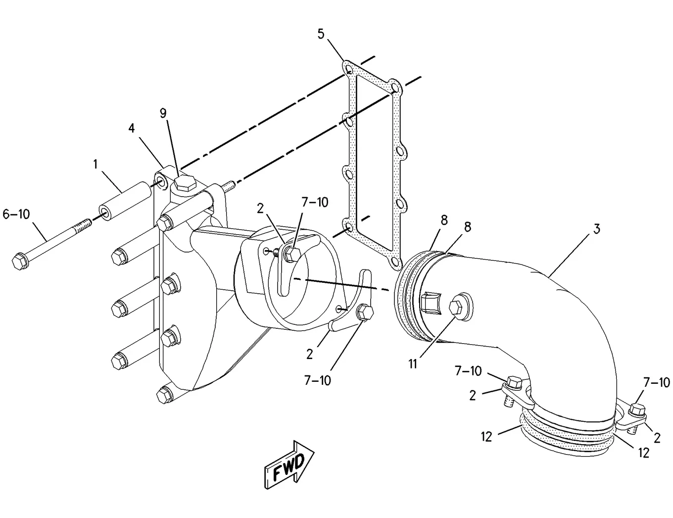 3406E · AIR INLET AND EXHAUST SYSTEM · 130-6521 CAT parts diagram