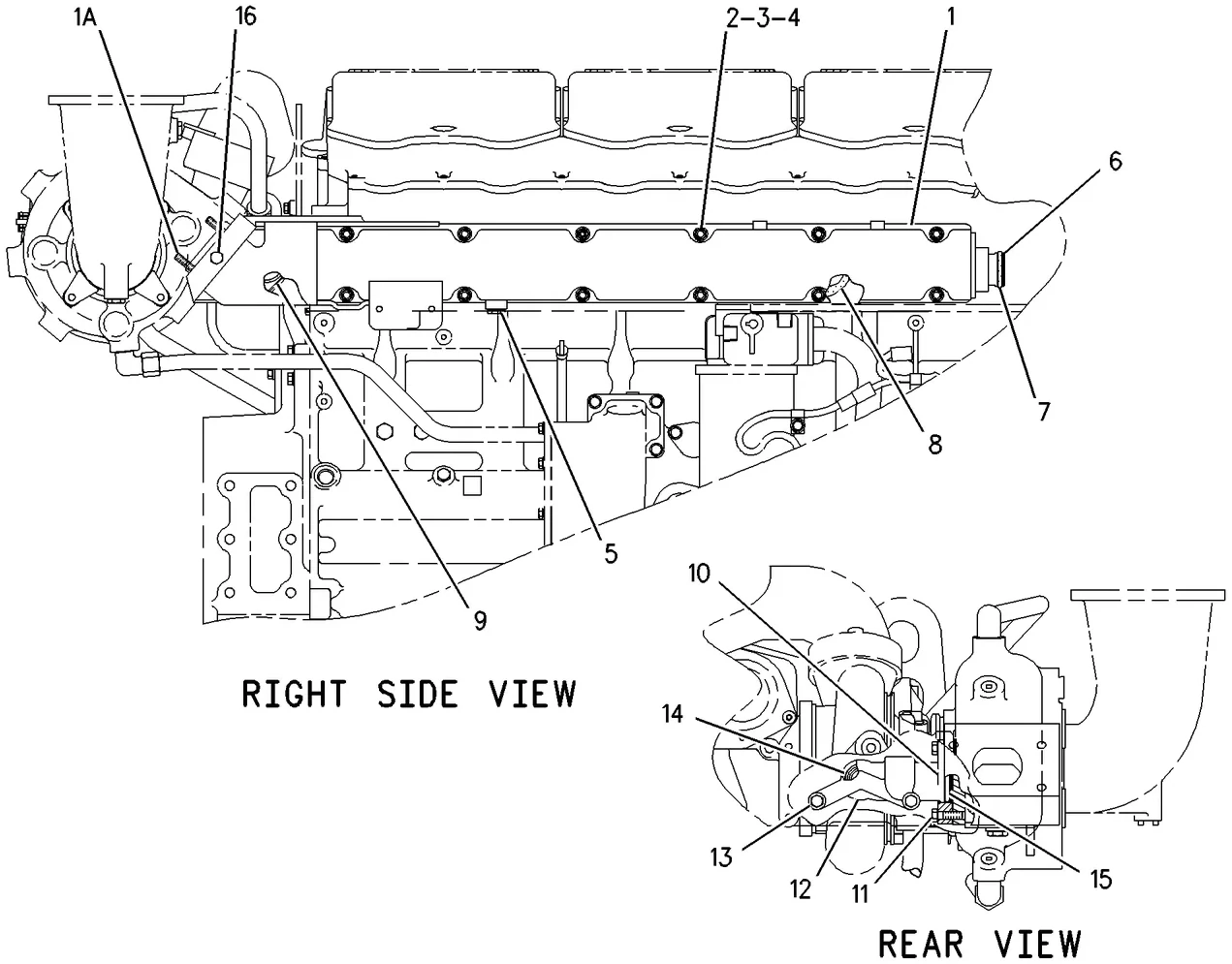 3406E · AIR INLET AND EXHAUST SYSTEM · 126-5052 CAT parts diagram