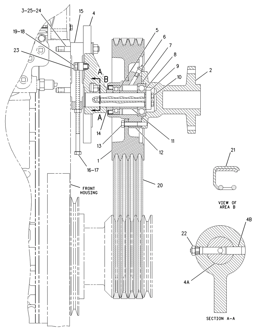 3412C · BASIC ENGINE · 153-5104 CAT parts diagram