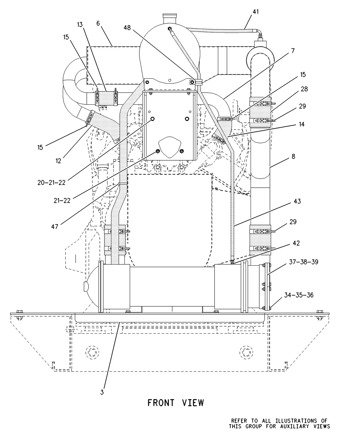 3412C · COOLING SYSTEM · 211-7508 CAT parts diagram