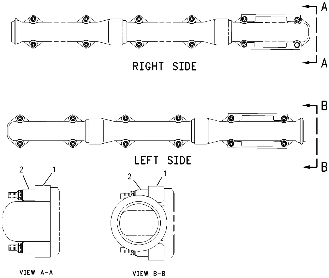 3412C · AIR INLET AND EXHAUST SYSTEM · 150-4274 CAT parts diagram