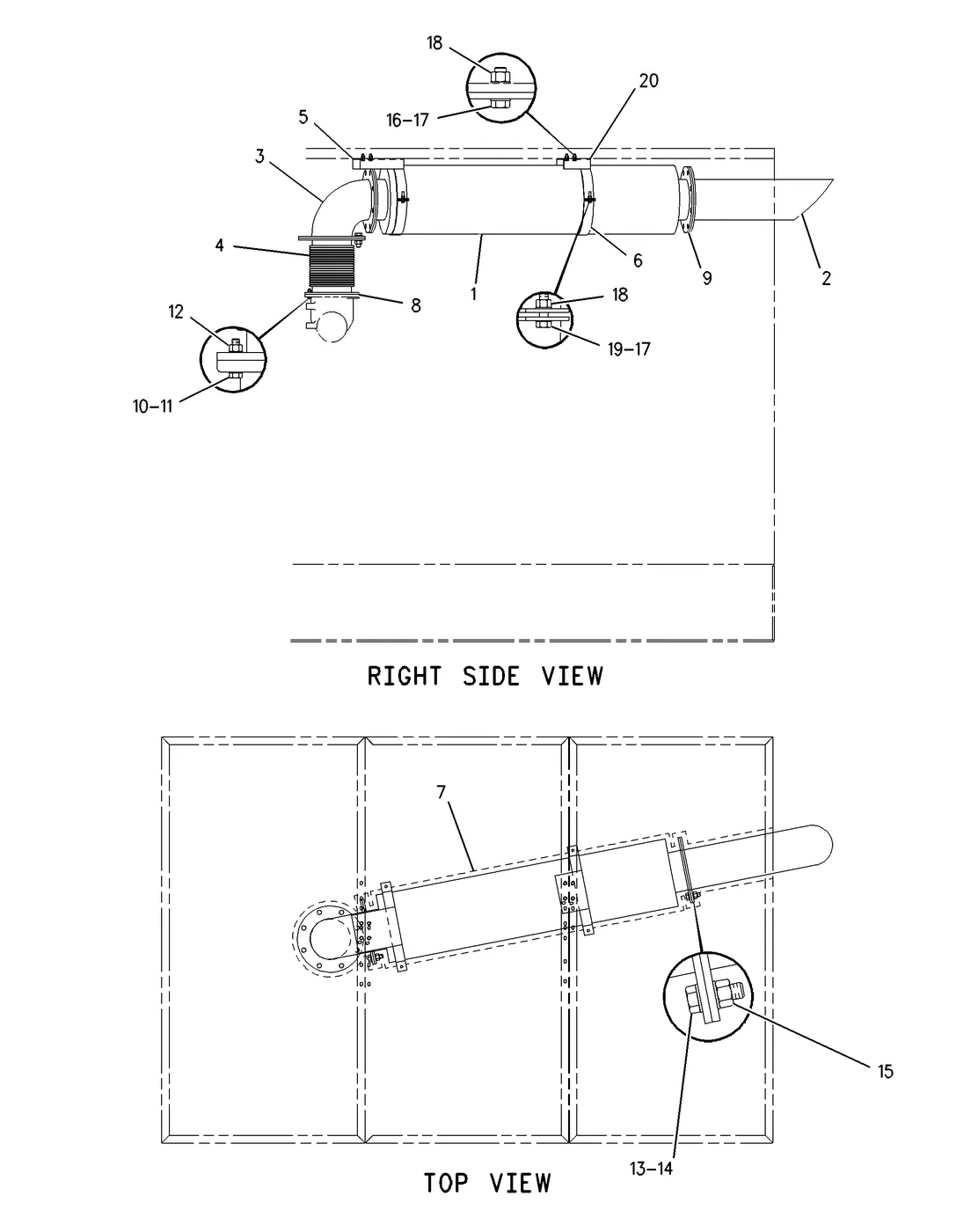 3412C · AIR INLET AND EXHAUST SYSTEM · 168-3229 CAT parts diagram