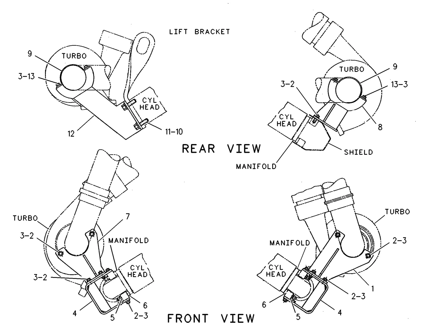 3412C · AIR INLET AND EXHAUST SYSTEM · 150-1714 CAT parts diagram