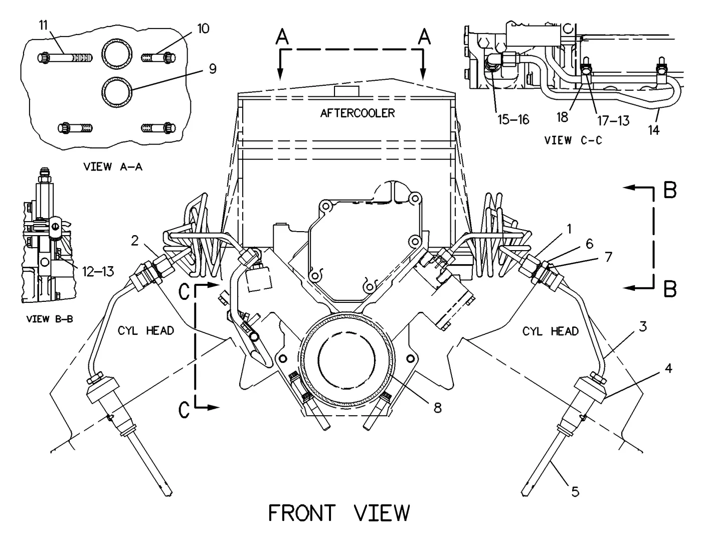 3412C · FUEL SYSTEM · 130-1806 CAT parts diagram