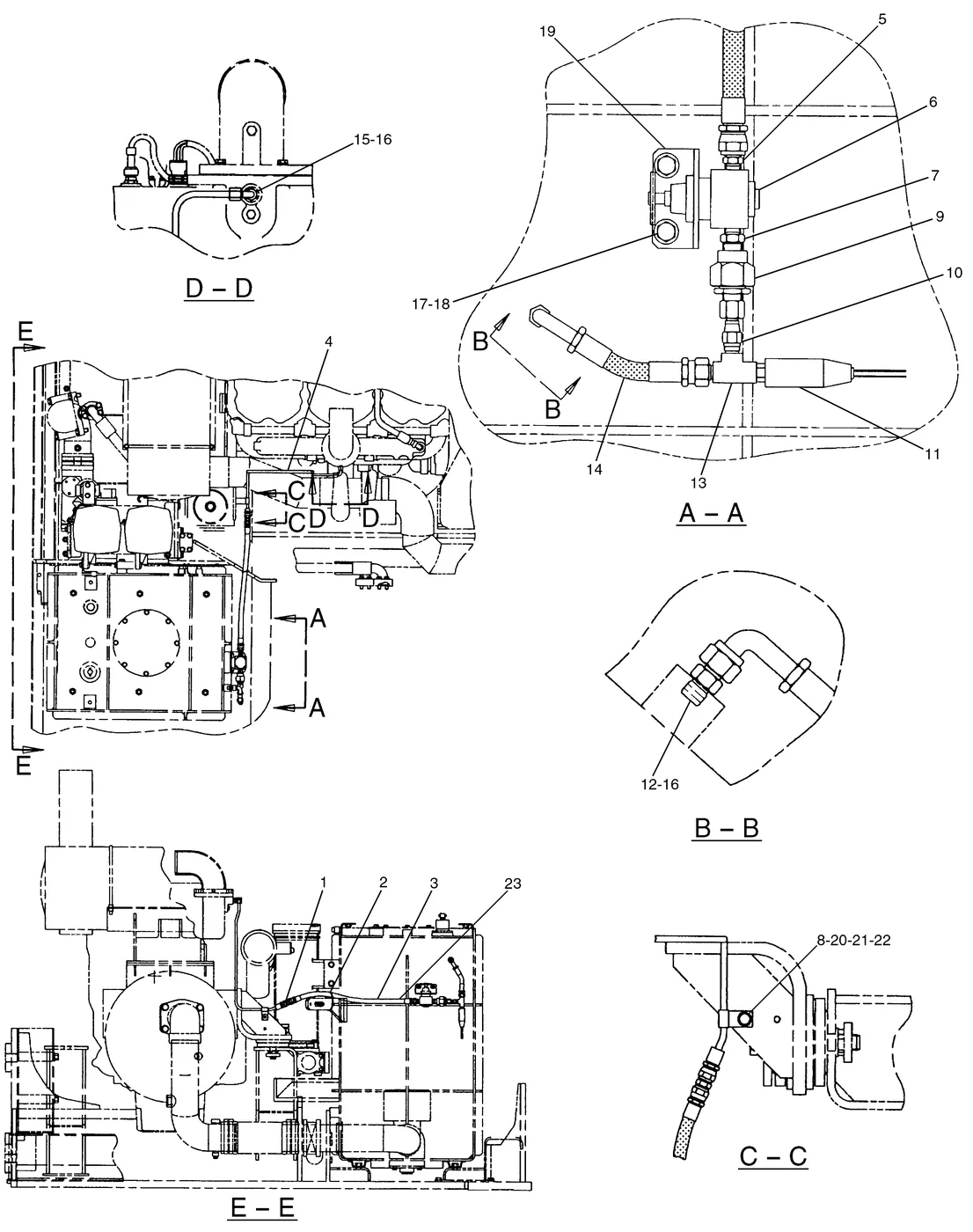 345B · AIR INLET AND EXHAUST SYSTEM · 131-8931 CAT parts diagram