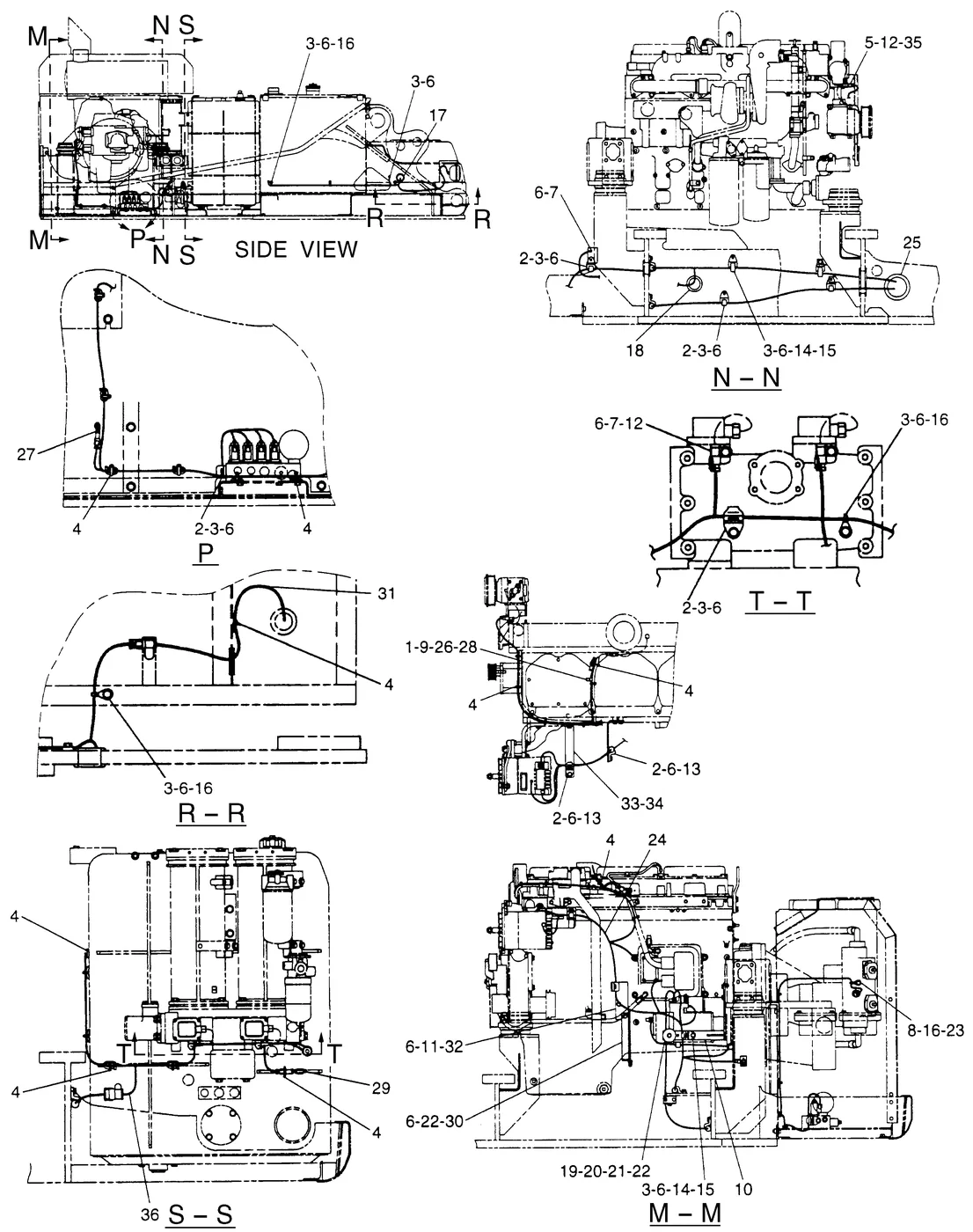 345B · ELECTRICAL AND STARTING SYSTEM · 143-1643 CAT parts diagram