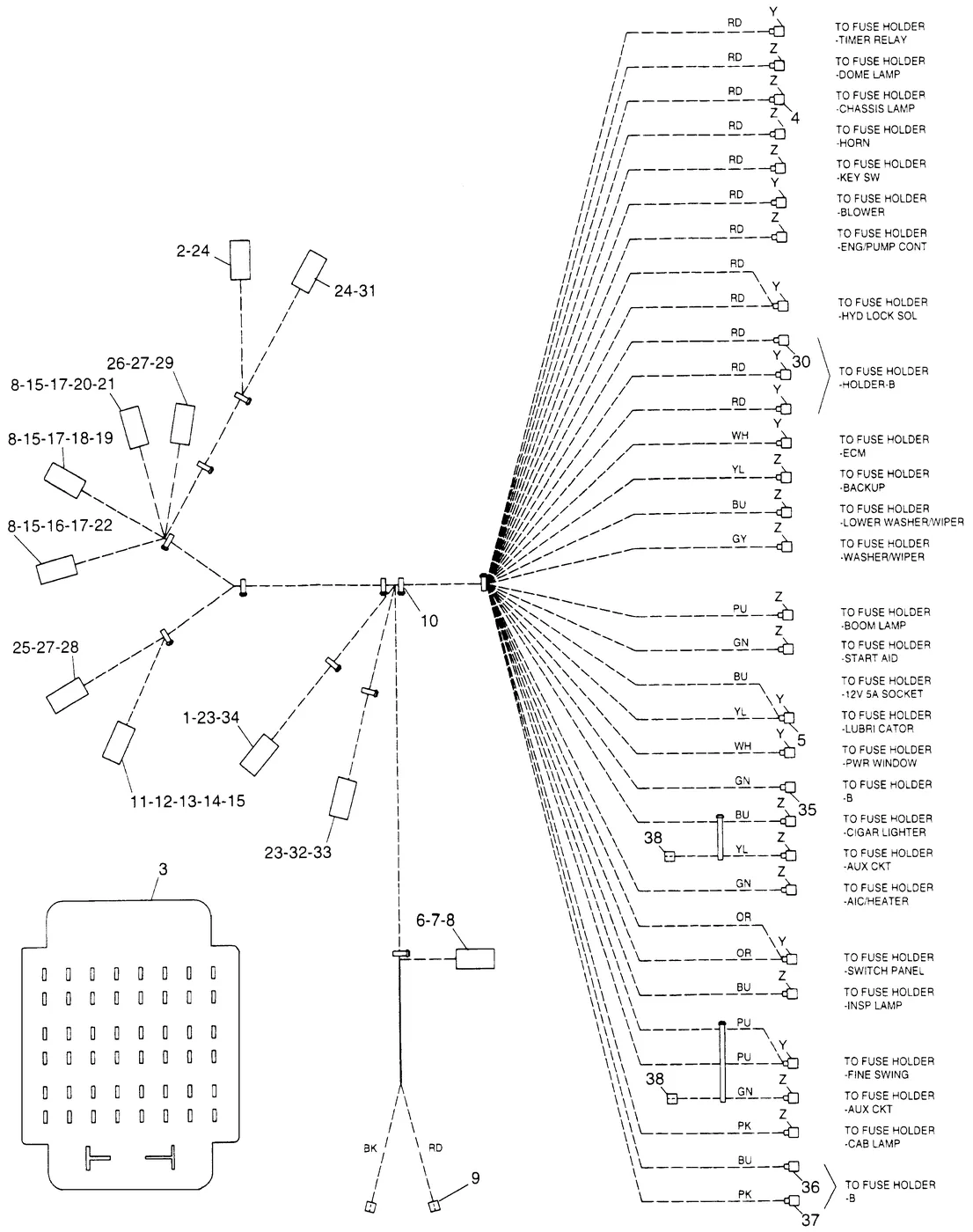 345B · ELECTRICAL AND STARTING SYSTEM · 149-5080 CAT parts diagram