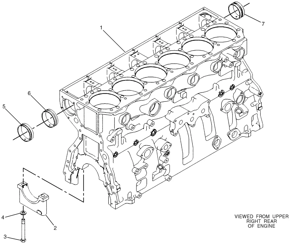 345B · BASIC ENGINE · 128-0407 CAT parts diagram