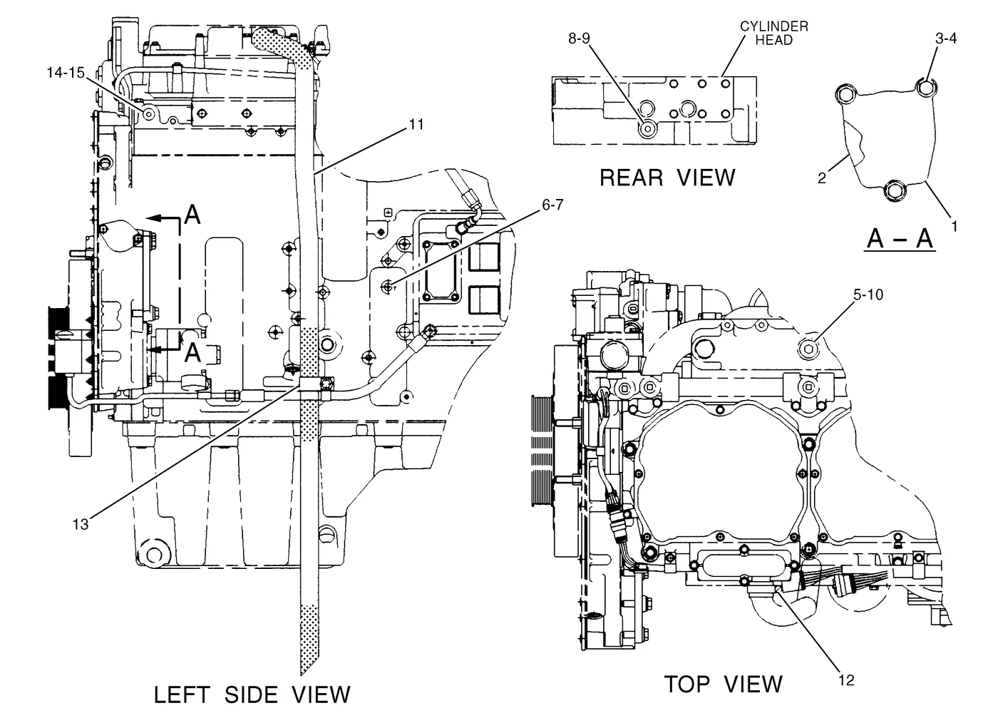 345B · BASIC ENGINE · 132-3215 CAT parts diagram
