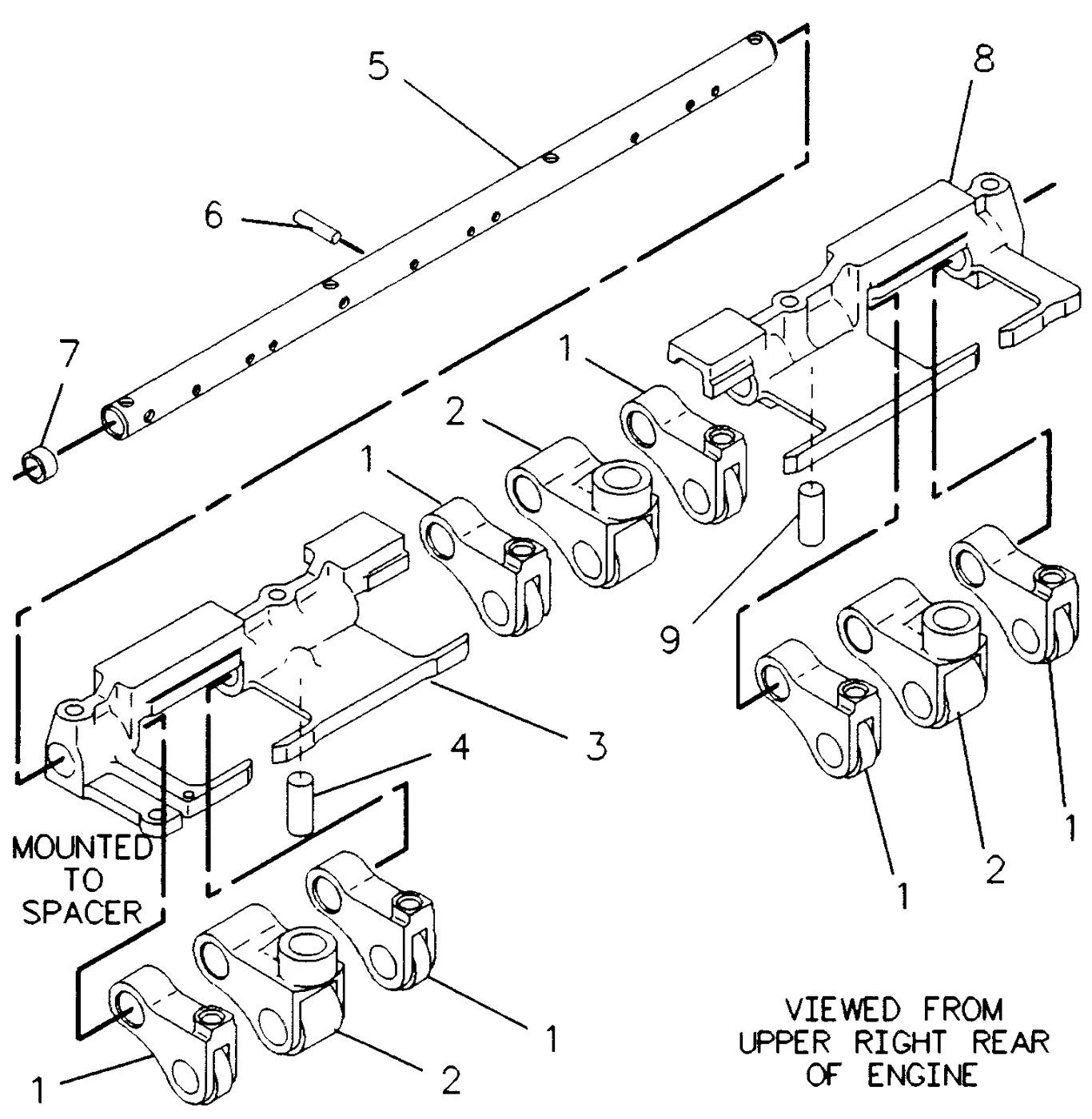 345B · BASIC ENGINE · 115-9386 CAT parts diagram