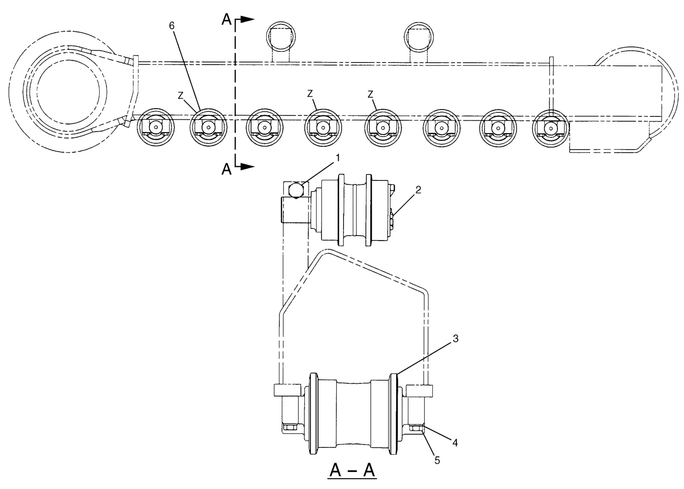 345B · FRAME AND BODY · 136-2458 CAT parts diagram
