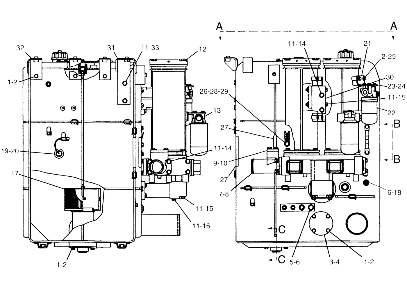 345B · HYDRAULIC SYSTEM · 126-2111 CAT parts diagram