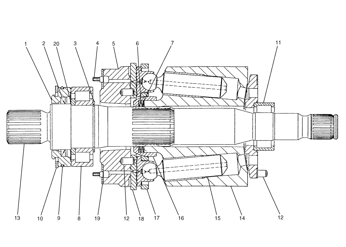 345B · HYDRAULIC SYSTEM · 126-2045 CAT parts diagram