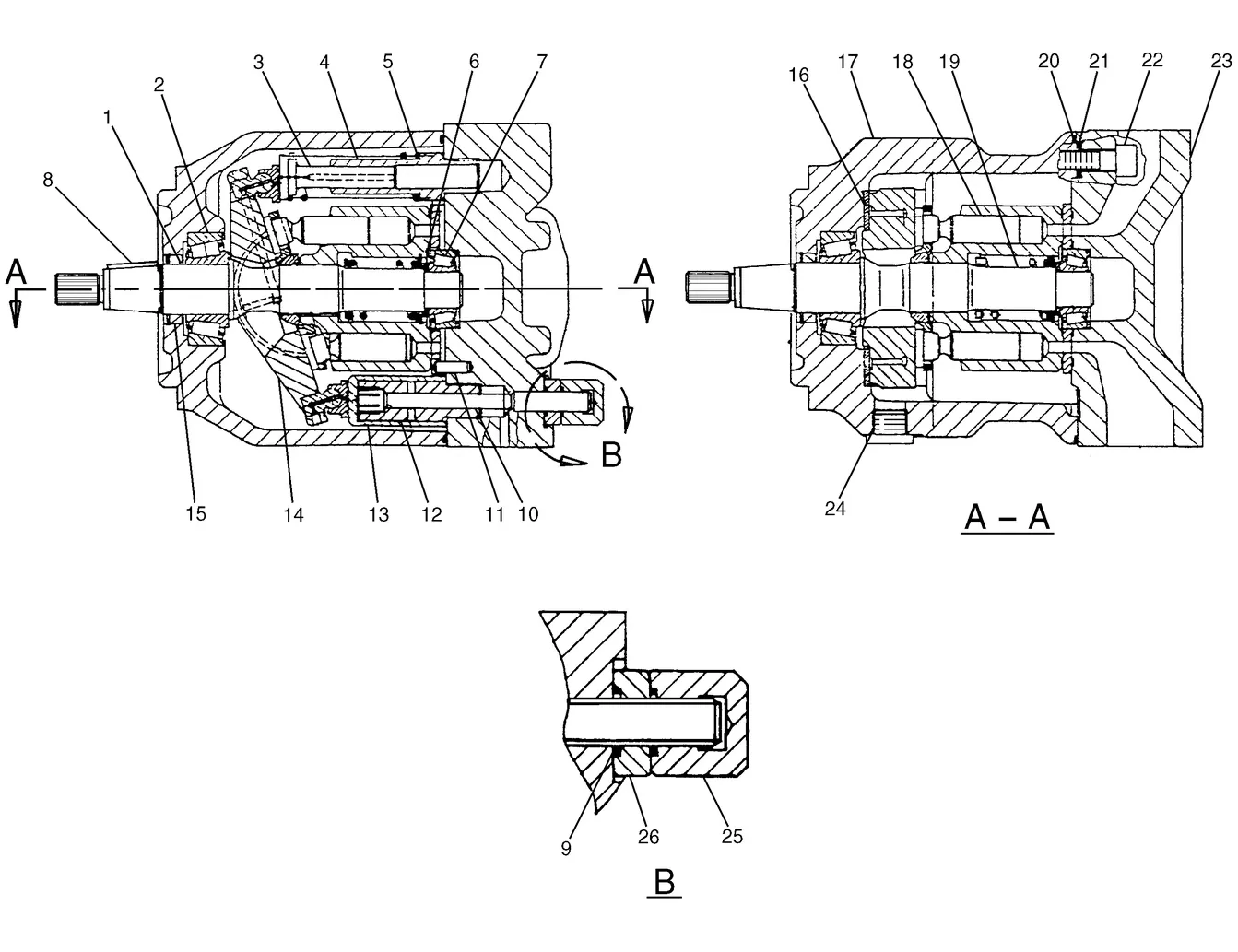 345B · HYDRAULIC SYSTEM · 155-9128 CAT parts diagram