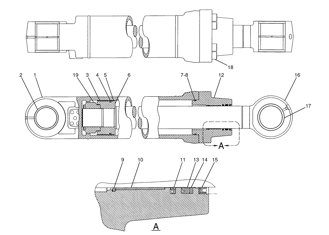 345B · HYDRAULIC SYSTEM · 129-7835 CAT parts diagram