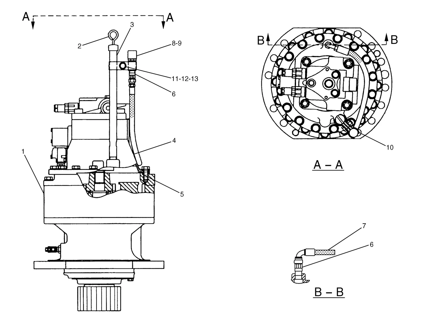 345B · HYDRAULIC SYSTEM · 114-1408 CAT parts diagram