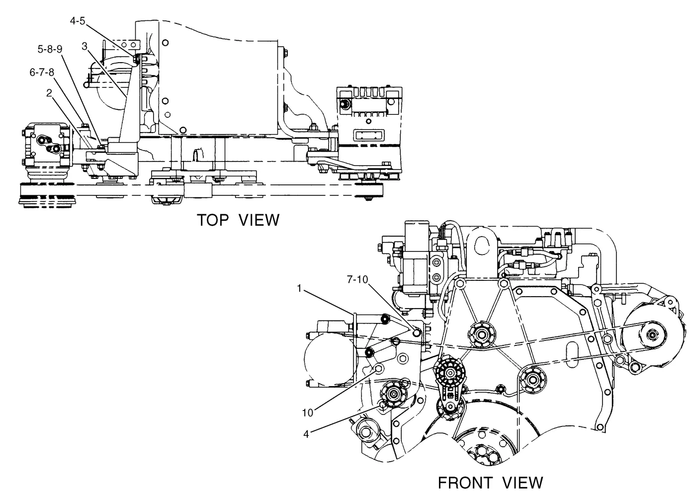 345B · BASIC ENGINE · 141-6156 CAT parts diagram