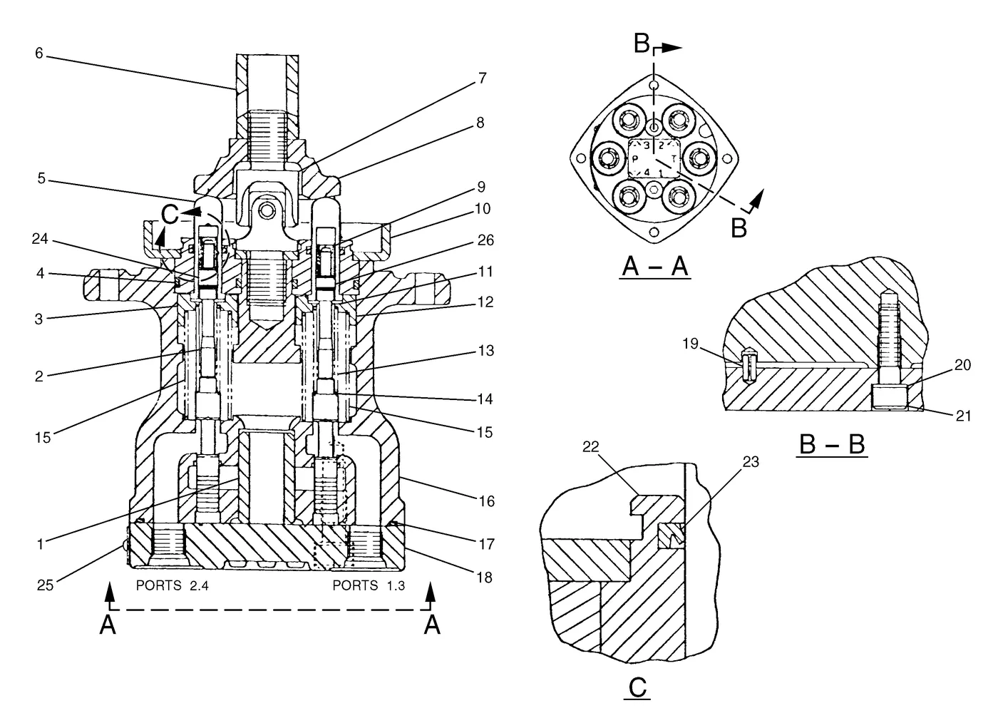 345B · HYDRAULIC SYSTEM · 131-5914 CAT parts diagram